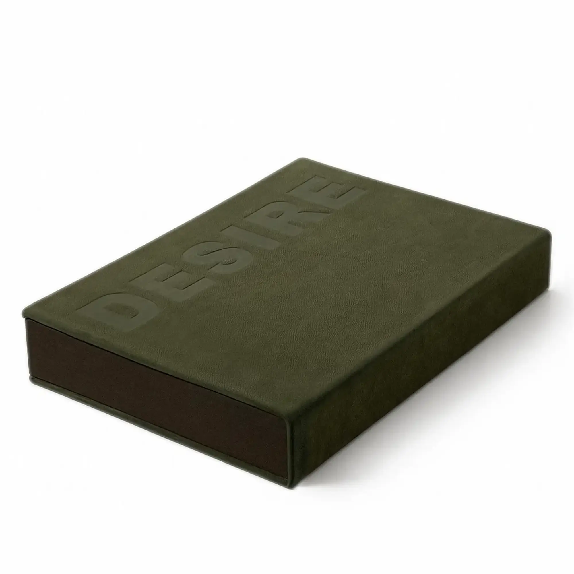 The Art Book. Genuine Leather lying flat in its matching green leather slipcase