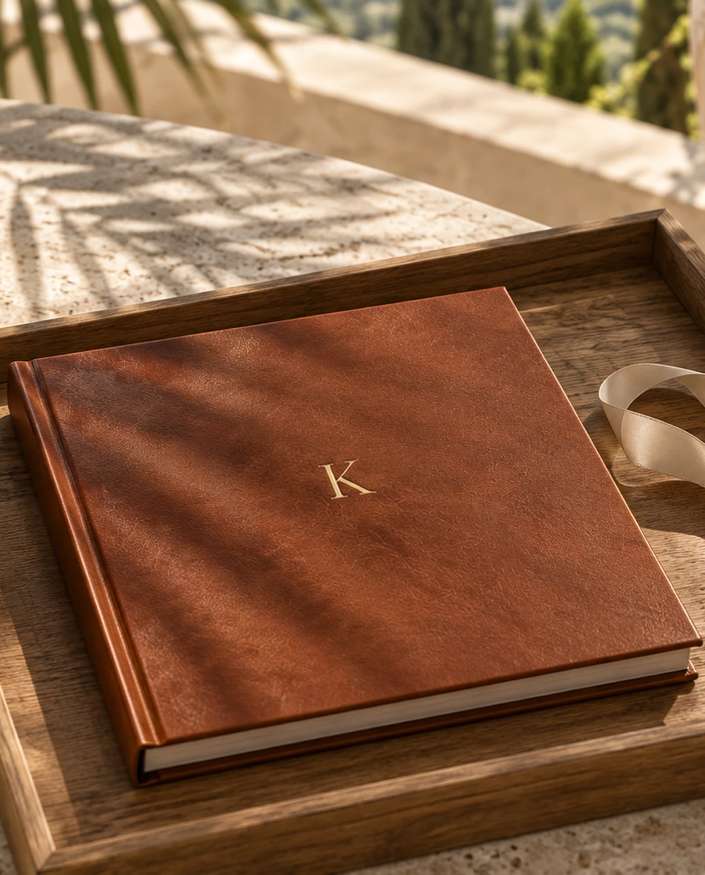 Custom hotel coffee table book by KONPOLI: Guest gift book, debossed cover